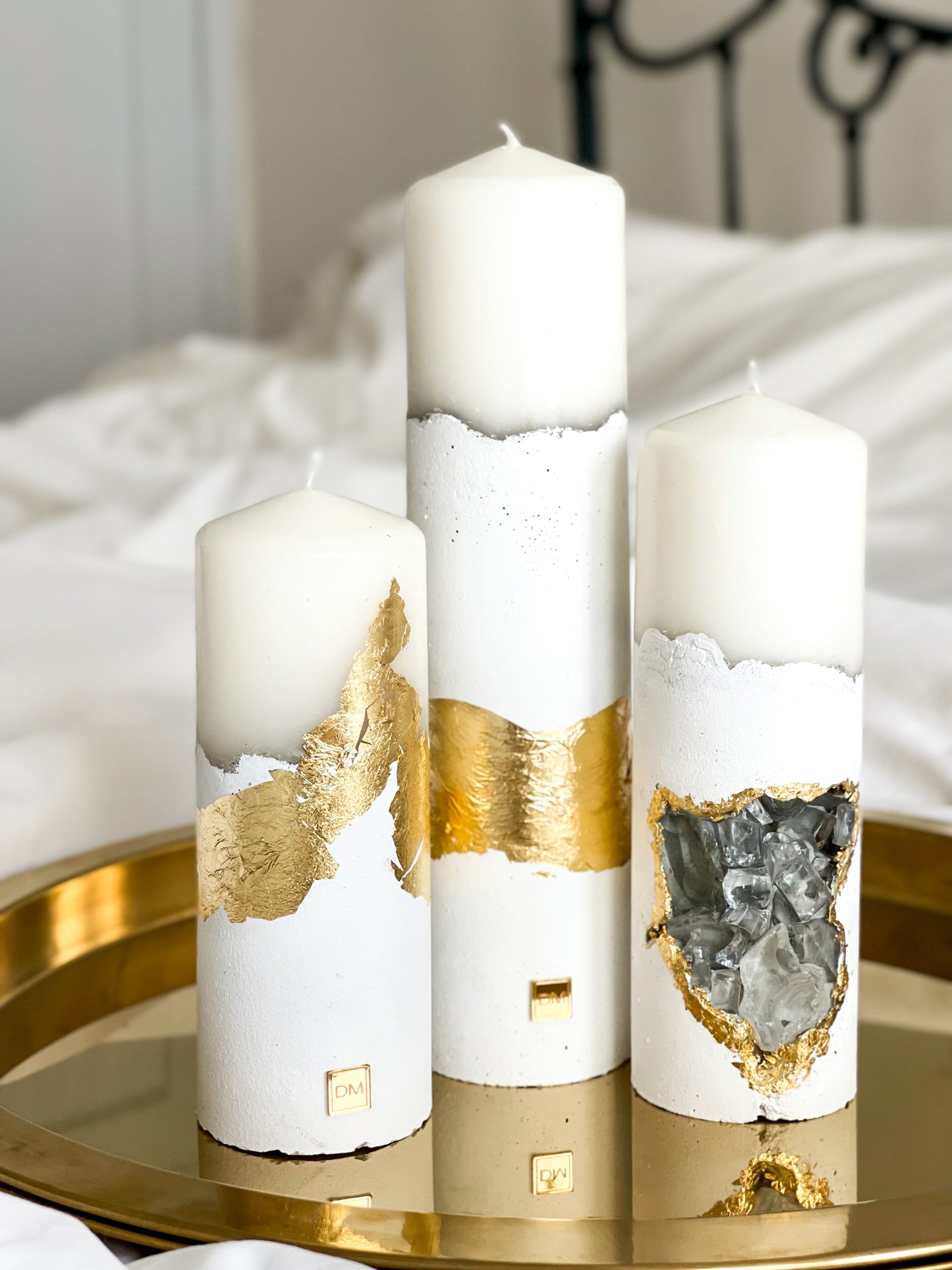 “Pure White” Trio Candle Set