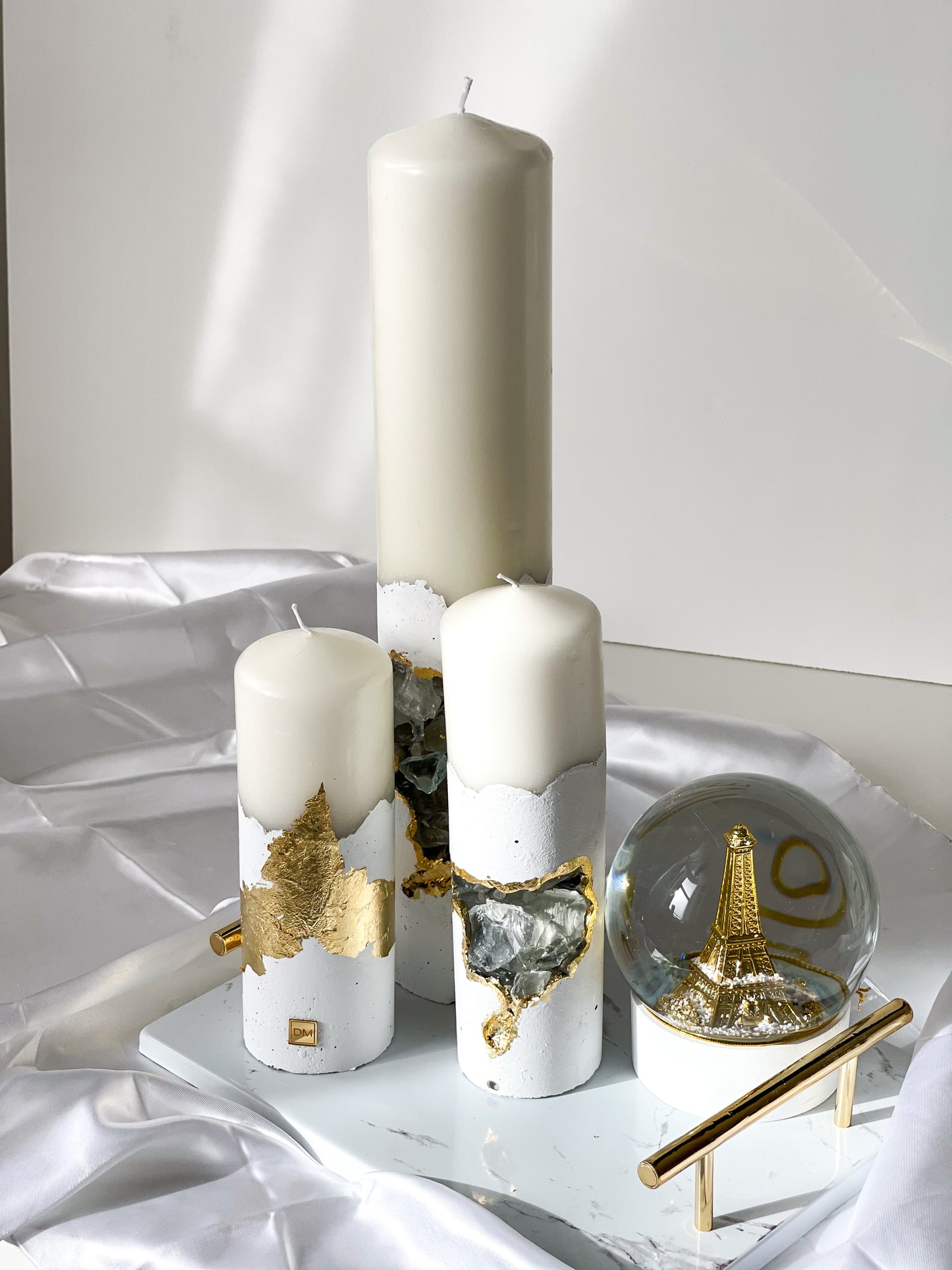 “Pure White” Trio Candle Set