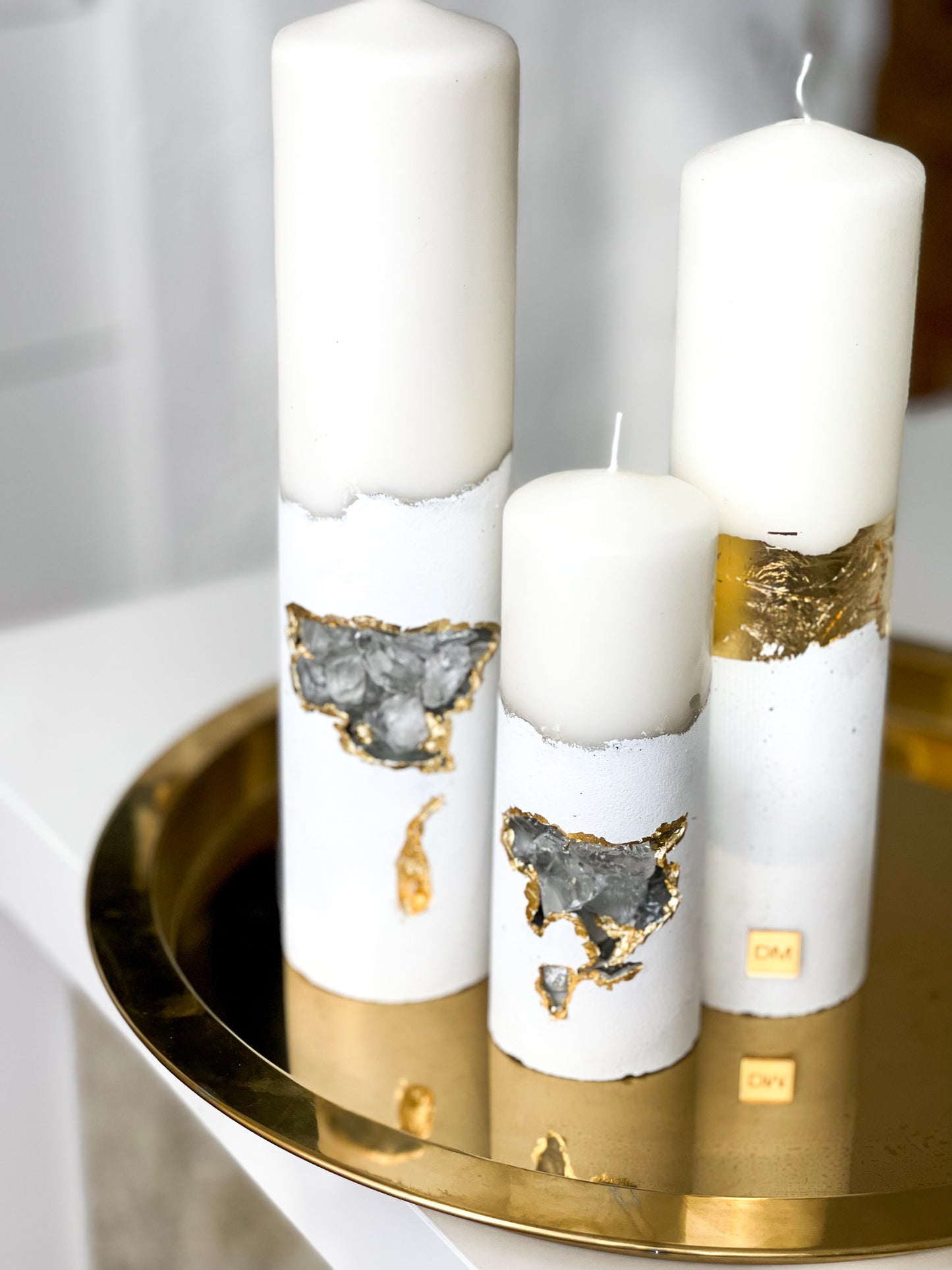 “Pure White” Trio Candle Set