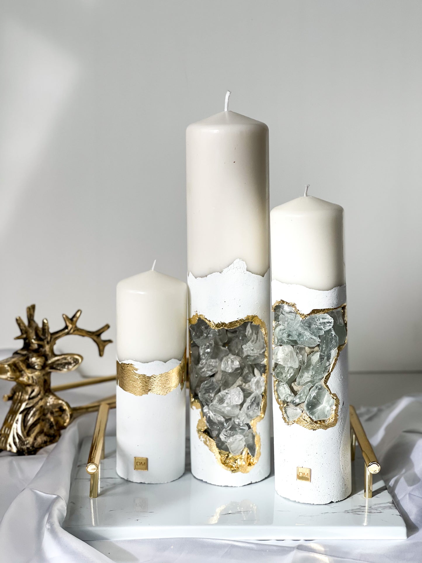 “Pure White” Trio Candle Set