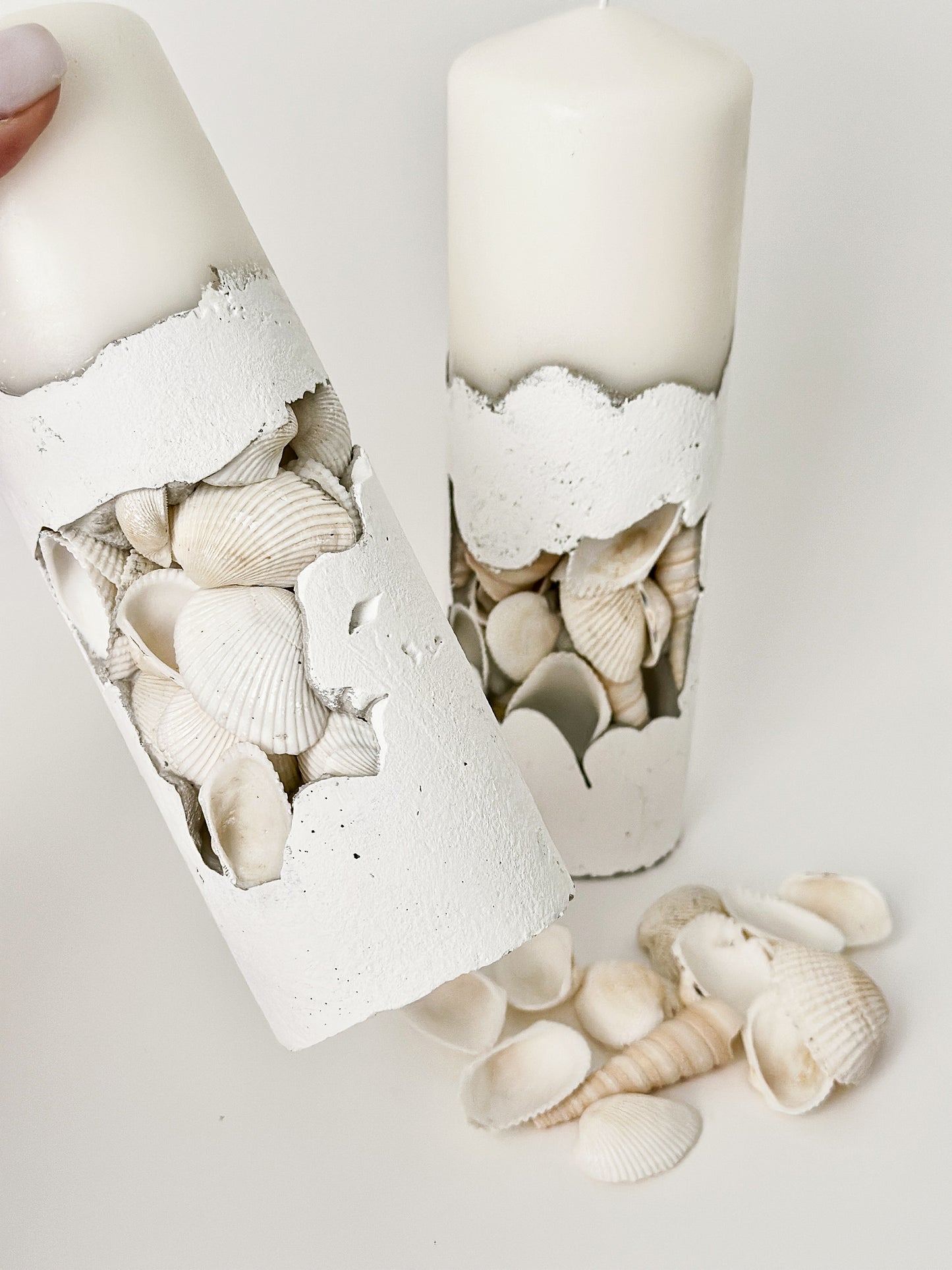 “Sea shells” Duo Crystal Candle Set