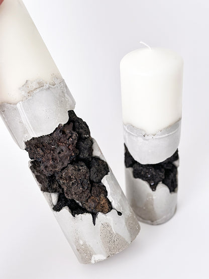 “LAVA STONES” Duo of Candle Set