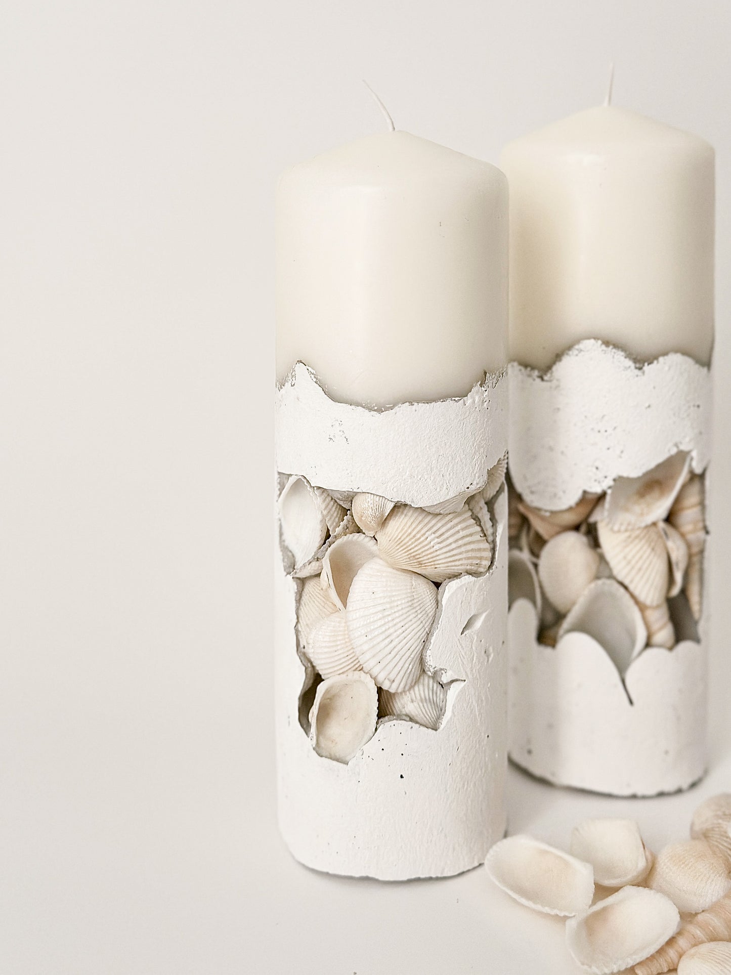 “Sea shells” Duo Crystal Candle Set