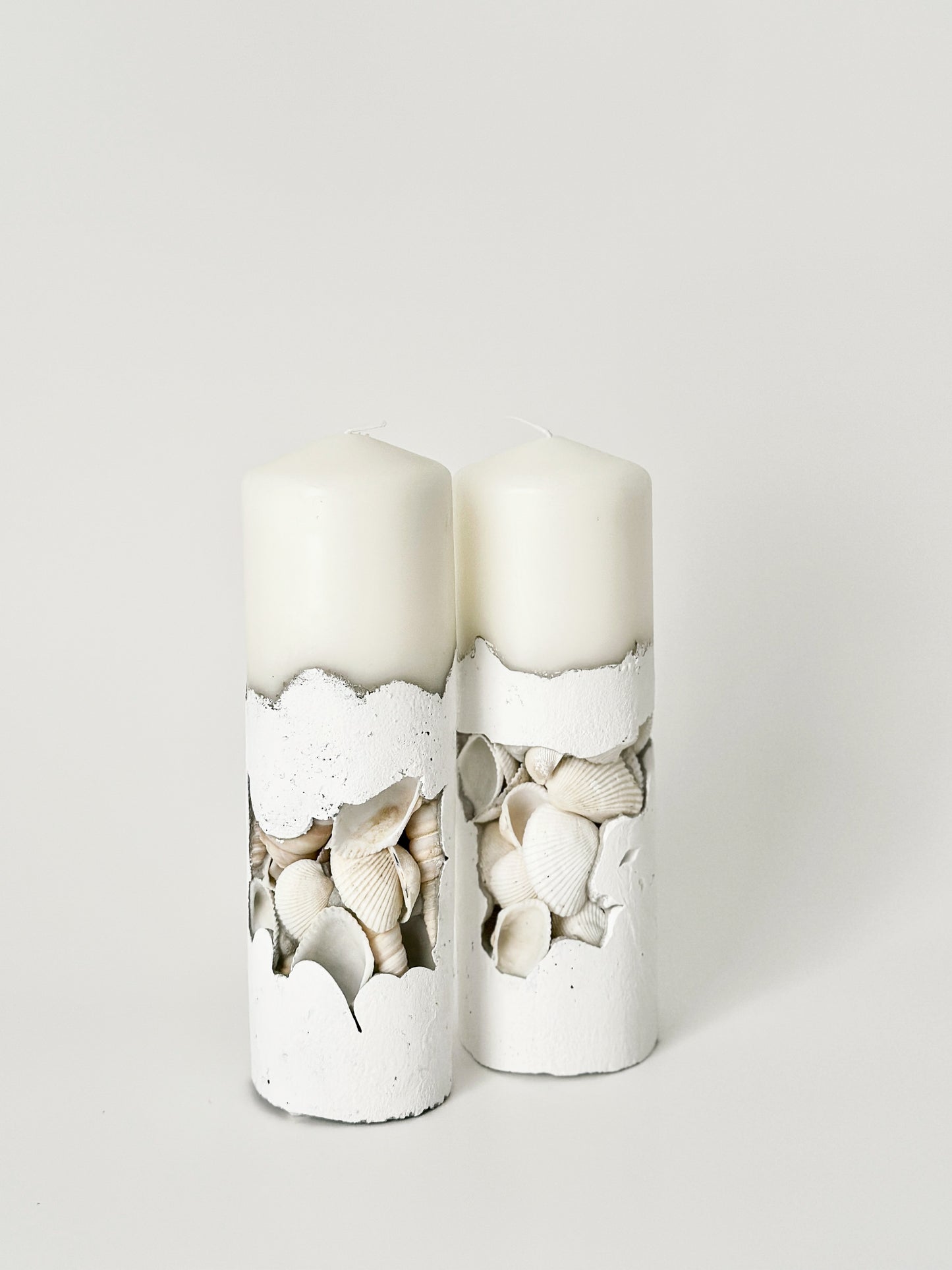 “Sea shells” Duo Crystal Candle Set