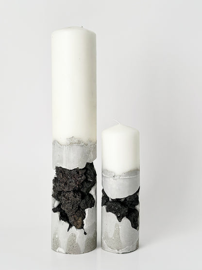 “LAVA STONES” Duo of Candle Set