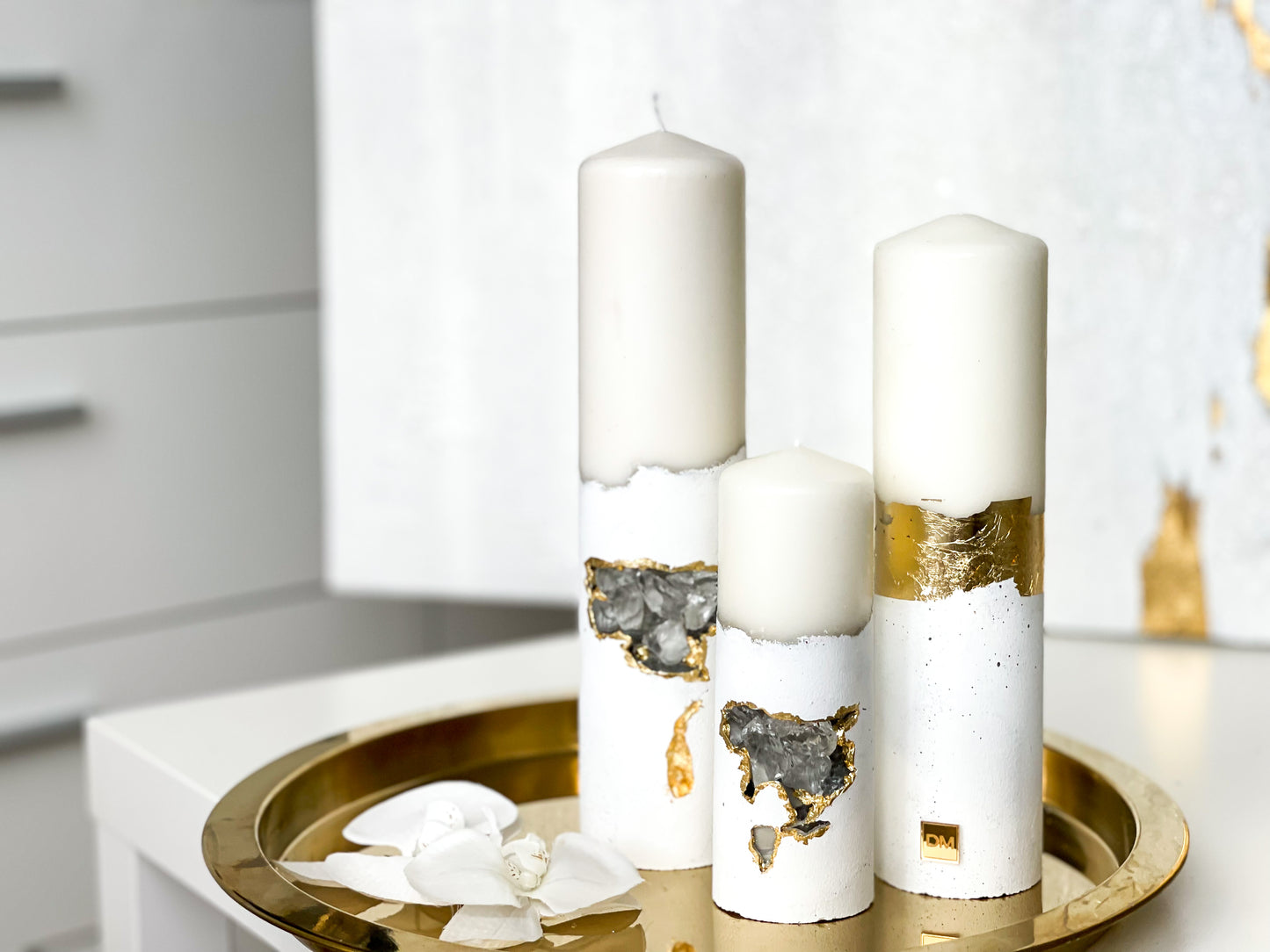 “Pure White” Trio Candle Set