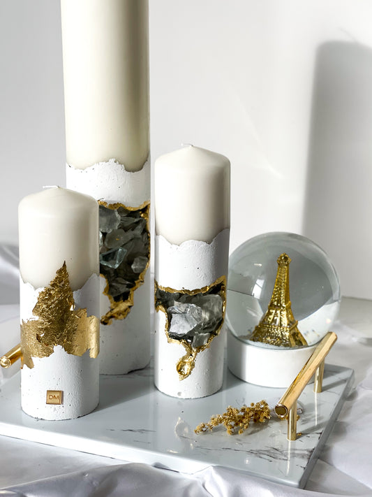 “Pure White” Trio Candle Set