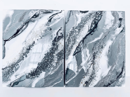 “GREY WAVES” WALL ART