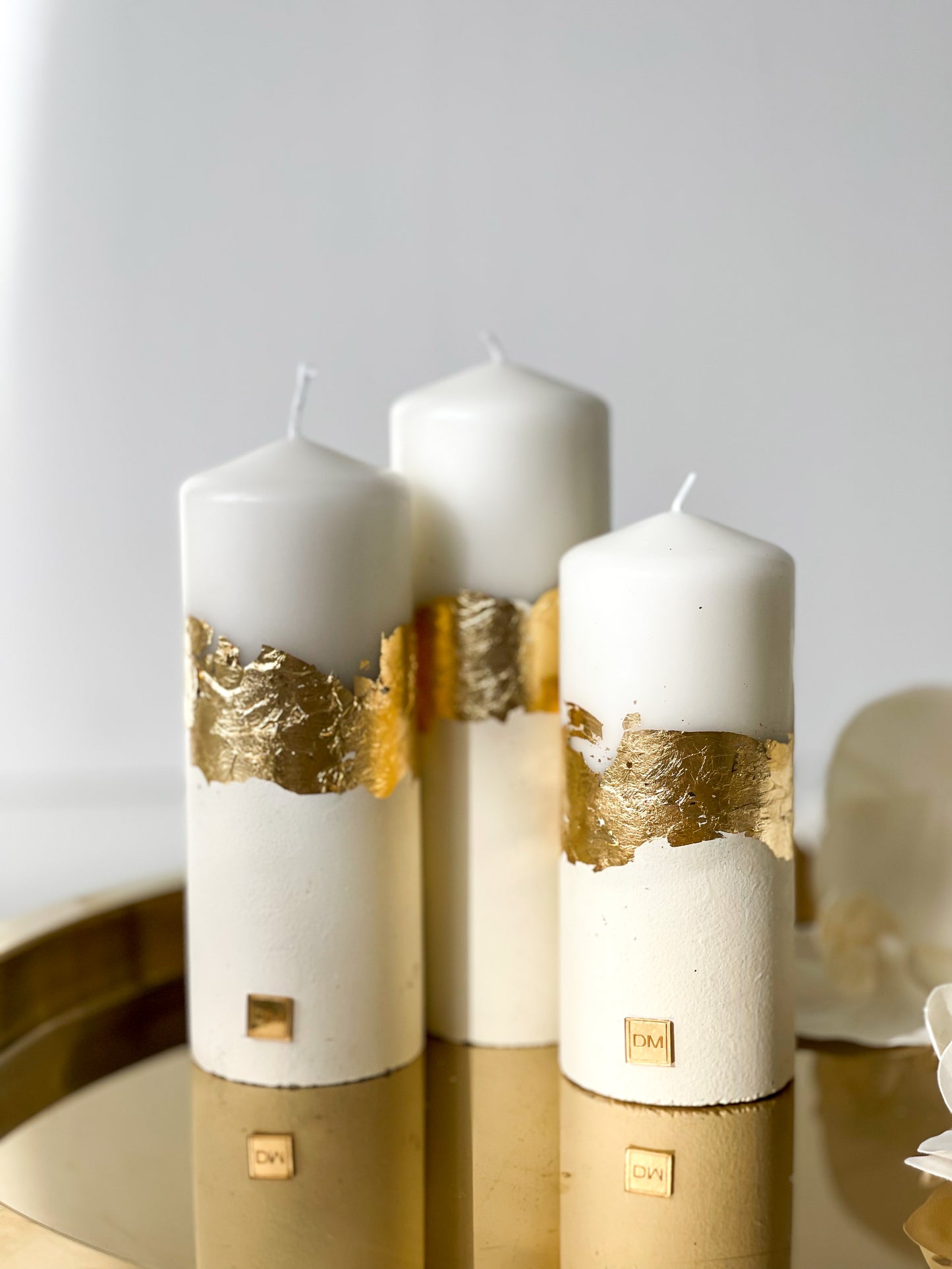 “Marshmallow” Trio Plain Candle Set