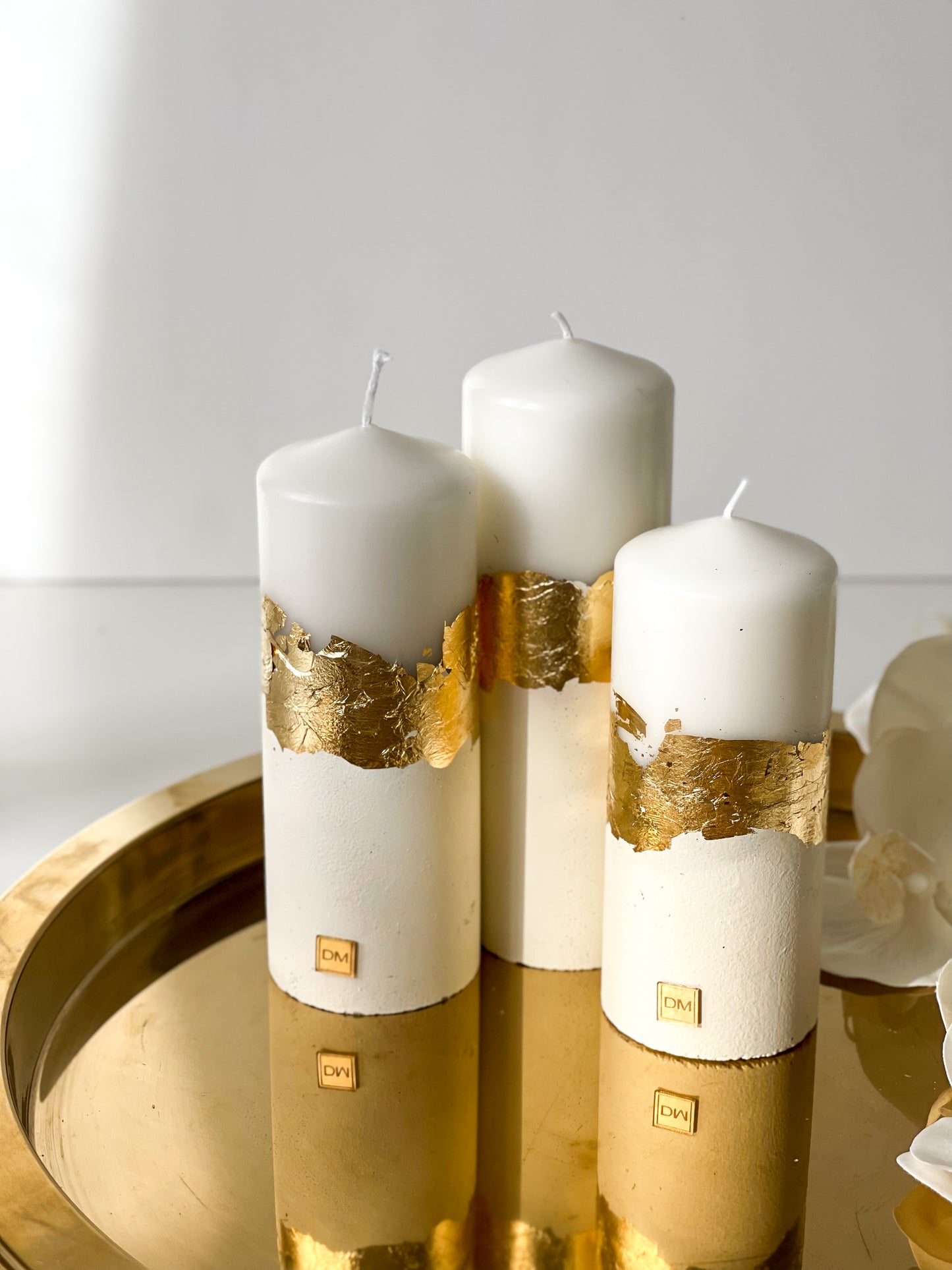 “Marshmallow” Trio Plain Candle Set